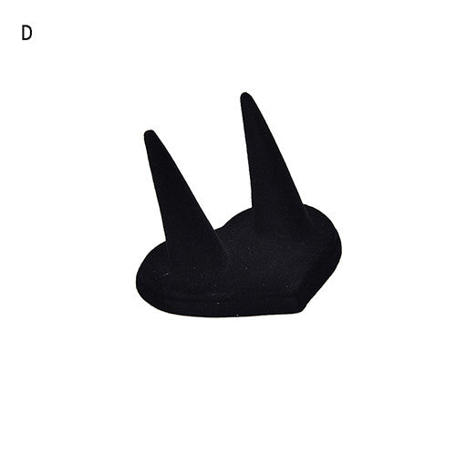 s Black Velvet 1 2 3 Finger Ring St  Jewelry Holder Display Women Jewelry Gift For Lady  EF8