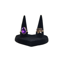 s Black Velvet 1 2 3 Finger Ring St  Jewelry Holder Display Women Jewelry Gift For Lady  EF8
