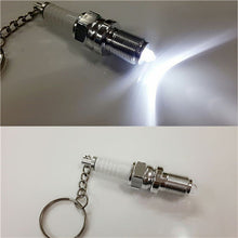 s Casual LED Key Chain Spark Plug Key Chain Keychain Car Parts Keyring  EF8