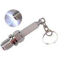 s Casual LED Key Chain Spark Plug Key Chain Keychain Car Parts Keyring  EF8