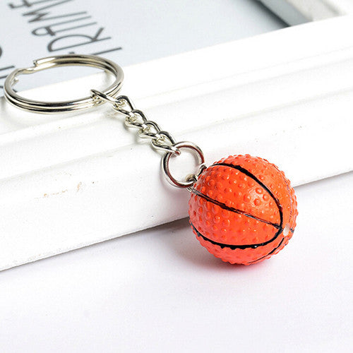 Football Basketball Golf ball Pendant Keyring Sports metal Keychain Car Key Chain Key Ring 3 Styles EF8
