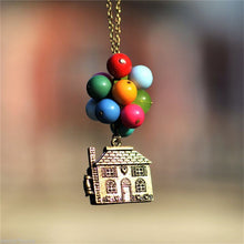 s Lovely movie balloon house up Necklace love Movie choker Necklace colorful beads Pendant Necklace  EF8