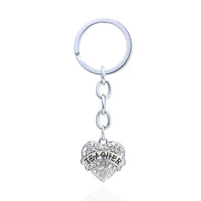 s Student Teacher's Day Gifts Friend Jewelry Charm Key Chain Love Heart Alloy Crystal Teacher Keyring  EF8