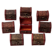 Vintage Wooden Jewelry Storage Treasure Chest Wood Box Case Organiser Gifts Carrrying Cases R om send EF8