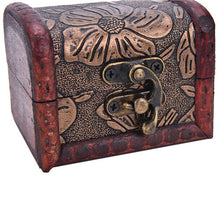 Vintage Wooden Jewelry Storage Treasure Chest Wood Box Case Organiser Gifts Carrrying Cases R om send EF8