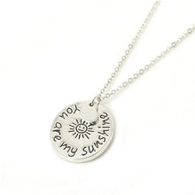 s Women Jewelry Women "you are my sunshine" Letter Pendant Necklace Women Love Gifts  EF8