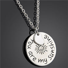 s Women Jewelry Women "you are my sunshine" Letter Pendant Necklace Women Love Gifts  EF8