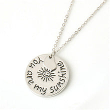 s Women Jewelry Women "you are my sunshine" Letter Pendant Necklace Women Love Gifts  EF8