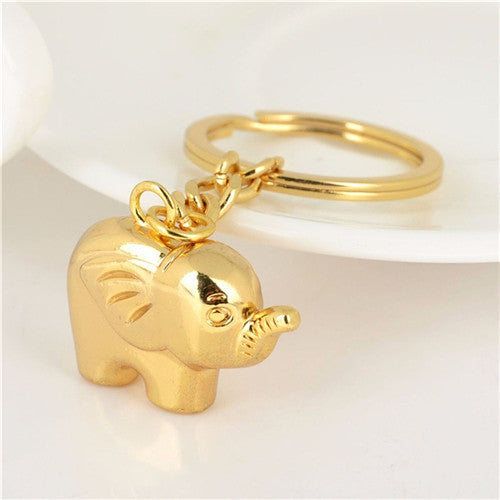 s animal key rings Alloy elephant keychain for girl women h bag charm accessory Silver Gold Colors  EF8
