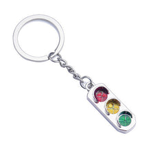 s car key chain Red   green lights Traffic Light keychain male women's key ring  EF8