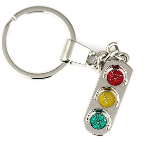 s car key chain Red   green lights Traffic Light keychain male women's key ring  EF8