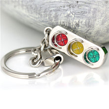 s car key chain Red   green lights Traffic Light keychain male women's key ring  EF8