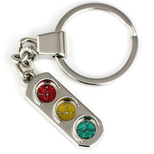 s car key chain Red   green lights Traffic Light keychain male women's key ring  EF8