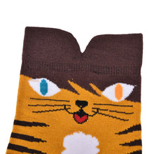 3D Animals Striped Cartoon Socks Women Girl Cat Footprints Cotton Ankle Socks EF8