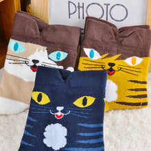 3D Animals Striped Cartoon Socks Women Girl Cat Footprints Cotton Ankle Socks EF8