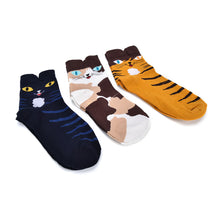 3D Animals Striped Cartoon Socks Women Girl Cat Footprints Cotton Ankle Socks EF8