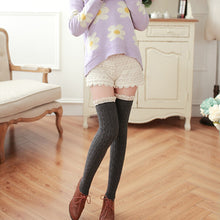Women Lace Over Knee Leg Warmer Soft Knitting Stocking Legging Socks 5 Colors EF8