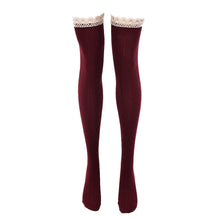 Women Lace Over Knee Leg Warmer Soft Knitting Stocking Legging Socks 5 Colors EF8