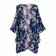 Blusas Women Flower Printed Blouse Kimono Cardigan Kimonos Vintage Femininas Casual Chiffon Blouse EF8