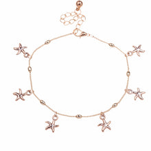 Girls Women Sea Star Ankle Barefoot Beach Bracelet Starfish Anklet Foot Chain Bracelets EF8