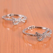Silver Plated Pretty Bowknot Design Cuff Crystal Bangle Hollow Rhinestone Bracelet Lady Gift EF8