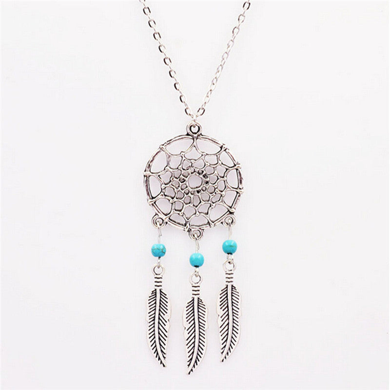accessories jewelry Dream catcher leather pendant necklace gift for women girl  EF8