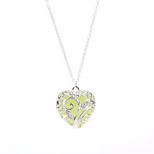 Glow In The Dark Locket Silver Hollow Glowing Stone Pendant Statement Chocker Pendants Necklace For Women EF8