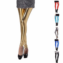 Leggings Faux Leather High Waist Stretch PU Material Pants Ladies Leather Leggings For Women EF8