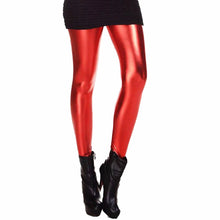 Leggings Faux Leather High Waist Stretch PU Material Pants Ladies Leather Leggings For Women EF8