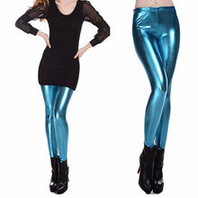 Leggings Faux Leather High Waist Stretch PU Material Pants Ladies Leather Leggings For Women EF8