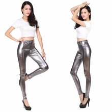 Leggings Faux Leather High Waist Stretch PU Material Pants Ladies Leather Leggings For Women EF8