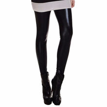 Leggings Faux Leather High Waist Stretch PU Material Pants Ladies Leather Leggings For Women EF8