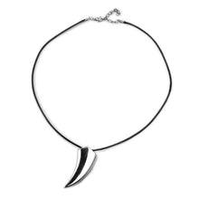 Luxury Men's Stainless Steel Wolf Tooth Pendant Necklace Animal Pendant Necklaces Leather Chain Pendant Necklace EF8
