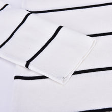 Pullover Korea Long Sleeve Slash Neck Sweaters All-match Slim Striped Knitting Women Sweater EF8