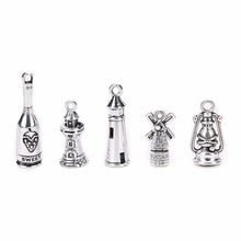 40Pcs Bulk Tibetan Style Alloy Pendants Conch shells Sea Star anchor Mix Pendants Charms DIY Jewelry EF8