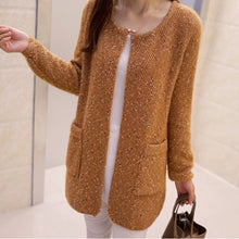 6 Colors Tricotado Cardigan  Women Casual Long Sleeve Knitted Cardigans Crochet Ladies Sweaters EF8