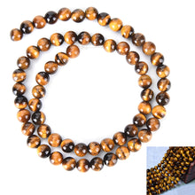 6mm Women Yellow Tiger Eyes Round Beads Natural Stone Tigerite For DIY Bracelet Gift EF8