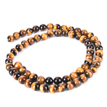 6mm Women Yellow Tiger Eyes Round Beads Natural Stone Tigerite For DIY Bracelet Gift EF8