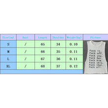 Cool Women Letter T-Shirt White Printing Sleeveless Sweatshirt O-Neck Femme Vogue T-Shirt EF8