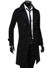 Fashion Warm Men Trench Double Breasted Overcoat Long Jackets Outwear Top EF8
