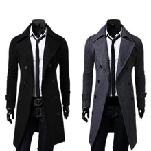 Fashion Warm Men Trench Double Breasted Overcoat Long Jackets Outwear Top EF8