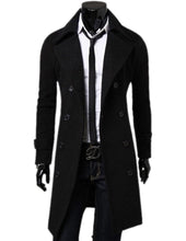 Fashion Warm Men Trench Double Breasted Overcoat Long Jackets Outwear Top EF8