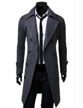 Fashion Warm Men Trench Double Breasted Overcoat Long Jackets Outwear Top EF8