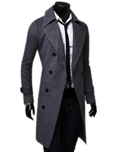Fashion Warm Men Trench Double Breasted Overcoat Long Jackets Outwear Top EF8
