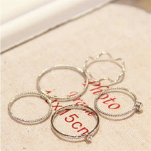 Women Rings Cute Chic Style Bright Crystal Rhinestone Midi Knuckle Finger Joint Rings 5Pcs\ EF8