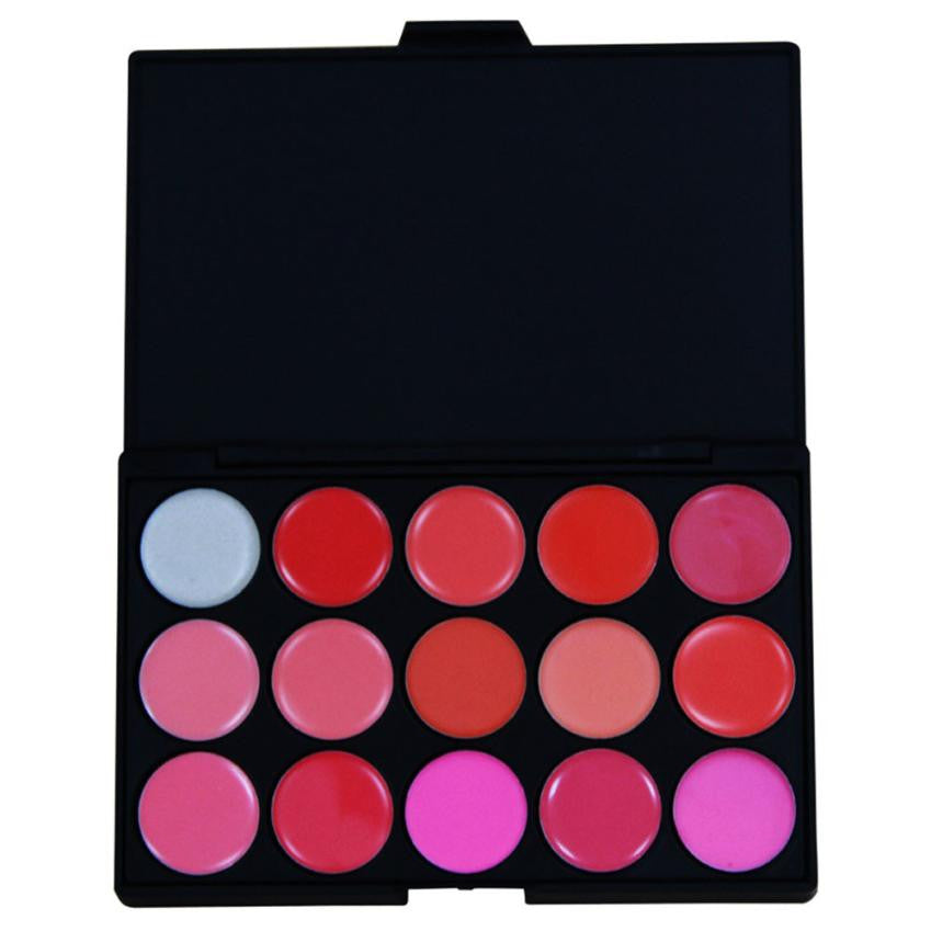 Girl Woman 15 Colors Lip Gloss Palette Makeup Lipstick Palette Lipgloss Lips Lip Pigment EF8