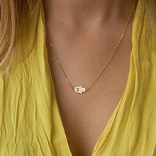 Gold  Silver Hamsa H  of Fatima Choker Necklace For Women Sweater Chain Pendant Jewelry Style EF8