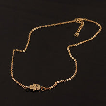 Gold  Silver Hamsa H  of Fatima Choker Necklace For Women Sweater Chain Pendant Jewelry Style EF8