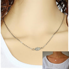 Gold  Silver Hamsa H  of Fatima Choker Necklace For Women Sweater Chain Pendant Jewelry Style EF8