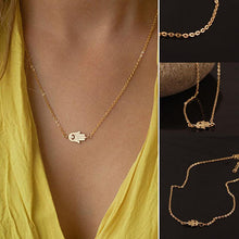 Gold  Silver Hamsa H  of Fatima Choker Necklace For Women Sweater Chain Pendant Jewelry Style EF8